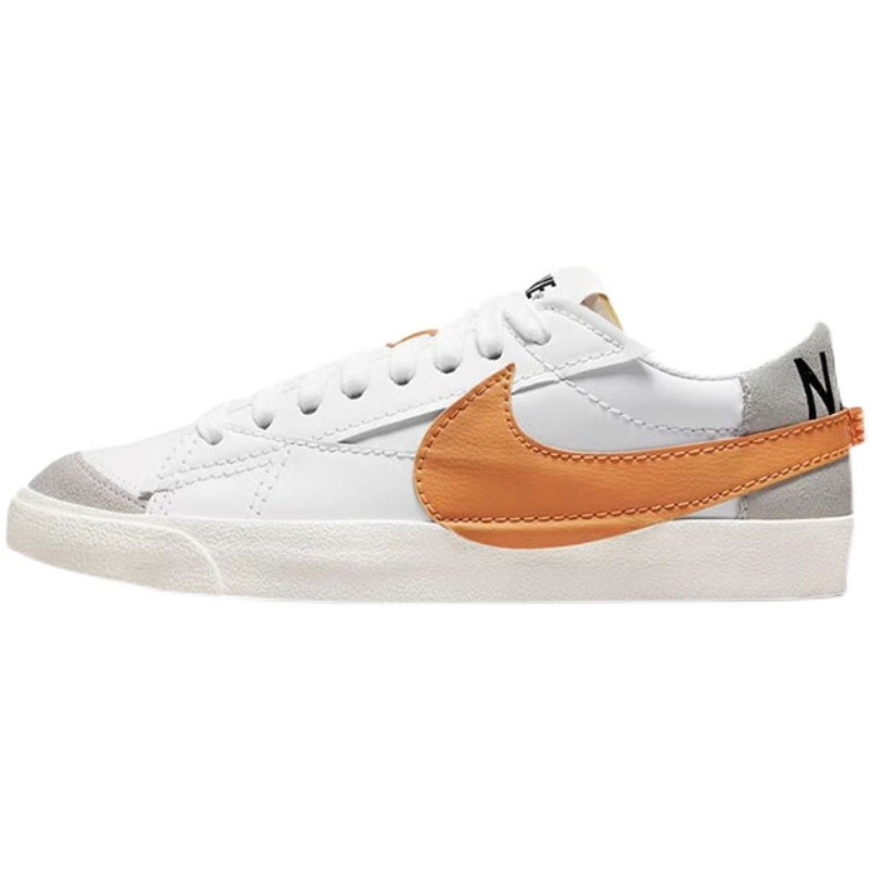 耐克正品Nike Blazer Low '77 Jumbo 男子白橙解构休闲板鞋DN2158 - 图3