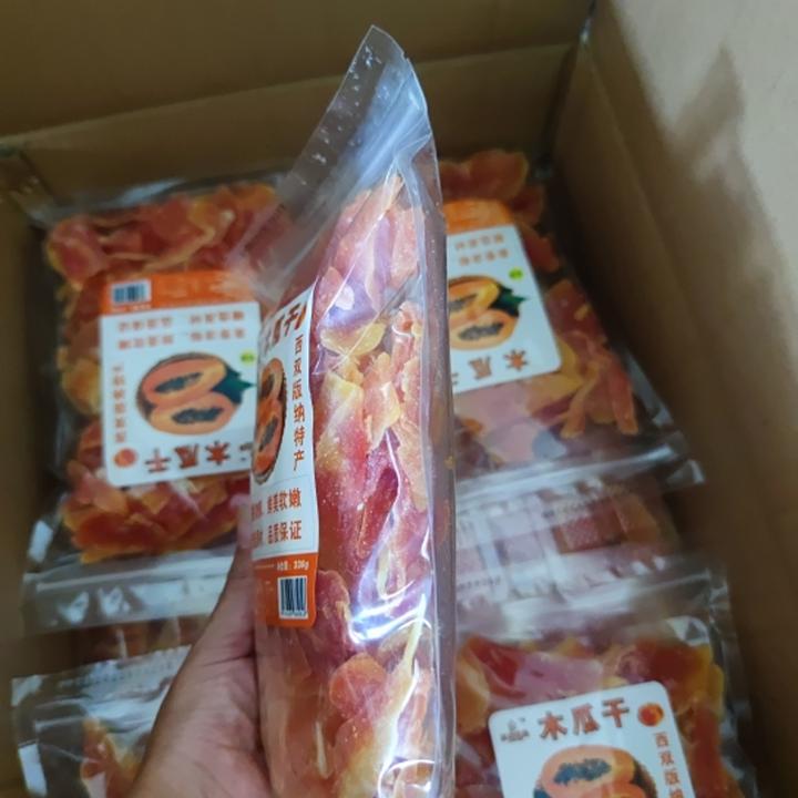 西双版纳木瓜干酸甜木瓜片鲜嫩木瓜肉零食水果干果脯云南傣家特产 - 图0