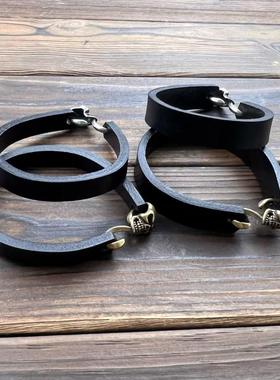 原创复古男女真皮手镯个性创意