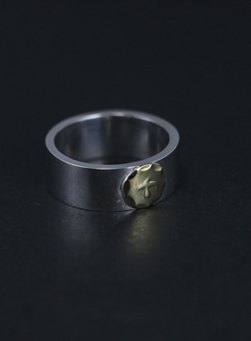 小周手作925纯银上金18K戒指