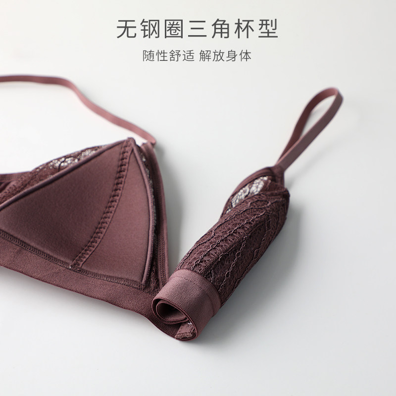 蕾丝无钢圈法式美背性感显胸小文胸 christies服饰文胸