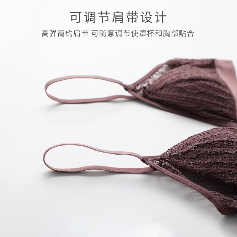 蕾丝无钢圈法式美背性感显胸小文胸 christies服饰文胸