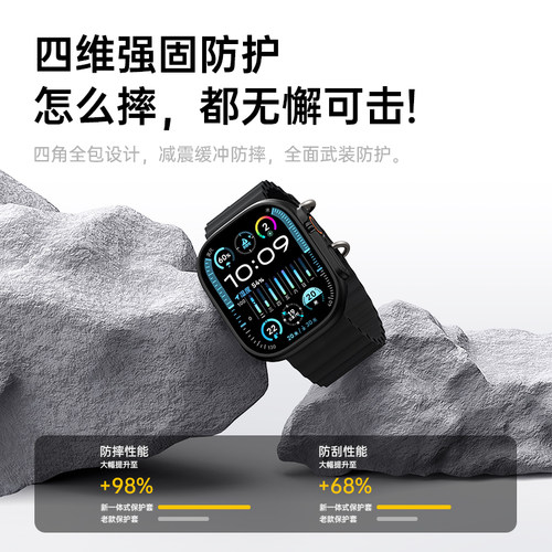 【W&P】2026新款适用苹果手表Ultra2/3保护壳applewatch手表保护套iwatchS10全包壳膜一体镂空超薄防摔防刮49 - 图1