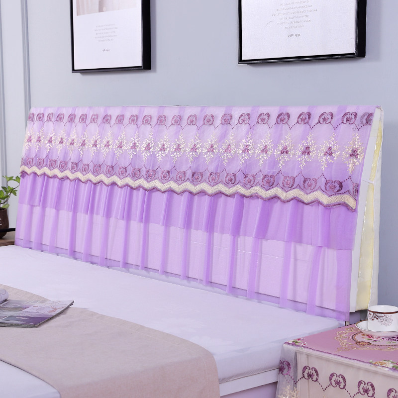 实木床头罩盖布公主高级感防尘罩花边薄款半包蕾丝纱网洋气家用,淘宝优惠券,粉丝福利购,淘宝优惠卷