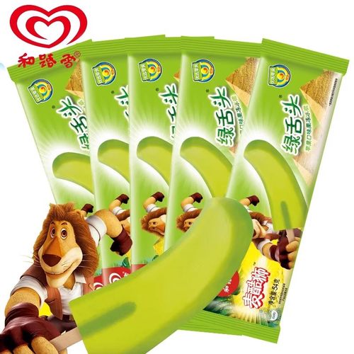 5支苹果味-和路雪麦酷狮绿舌头冰棍雪糕冰淇淋冰激凌果冻冷饮冰棒 - 图0