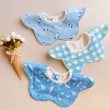 Детский слюнявчик, хлопковый демисезонный нагрудник для новорожденных