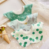 Летний тонкий свежий брендовый детский нагрудник, водонепроницаемый слюнявчик, в корейском стиле, в цветочек, цветочный принт