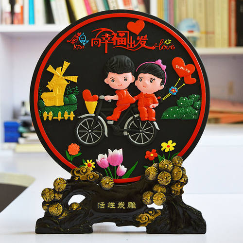 送朋友闺蜜结婚礼物新婚订婚礼品纪念品新房装饰摆件新人婚庆用品 - 图0