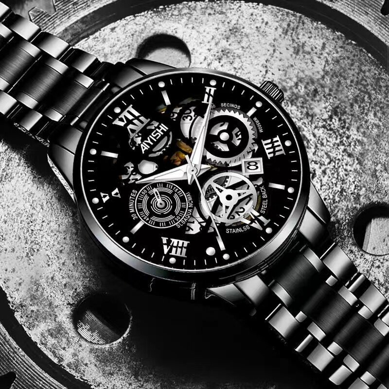 瑞士男士正品全自动机械高级石英表 bindley国产腕表