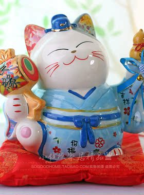 福缘猫创意结婚礼物陶瓷卧室订婚摆件情侣存钱罐新婚婚庆礼品