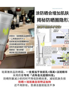 超膜防护 PROYA/珀莱雅超膜银管沁柔粉管防晒霜SPF50防紫外线清爽