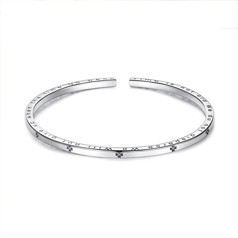 七度银饰7 999 dw银冷淡风手环 七度珠宝手镯