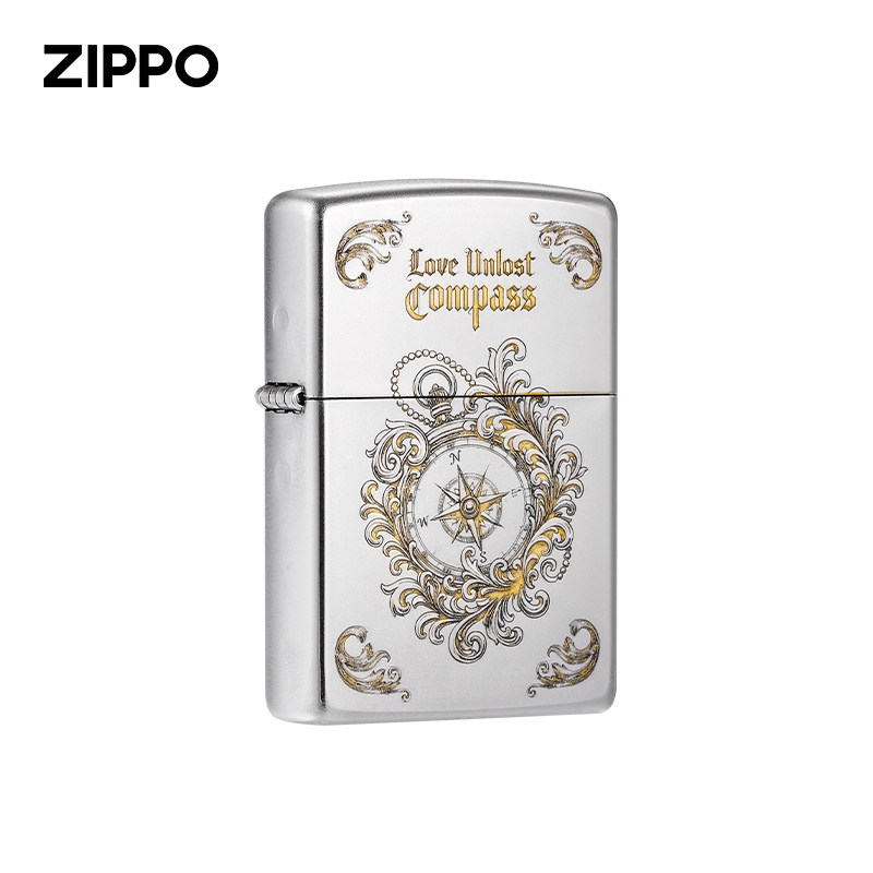 【新年礼物】zippo打火机爱情指南针官方正品煤油防风生日送男士,淘宝优惠券,粉丝福利购,淘宝优惠卷