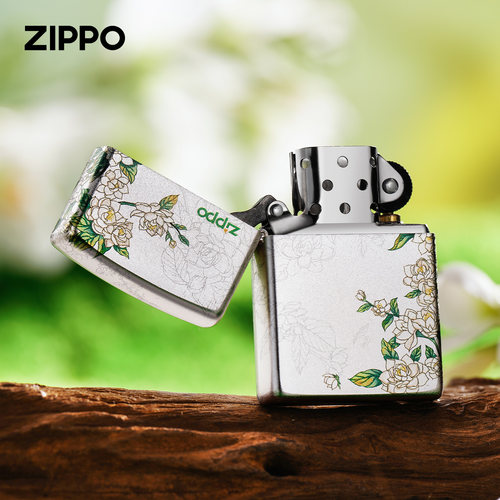 zippo打火机春绘茉莉予君莫离官方正品煤油防风生日礼物送男友 - 图2