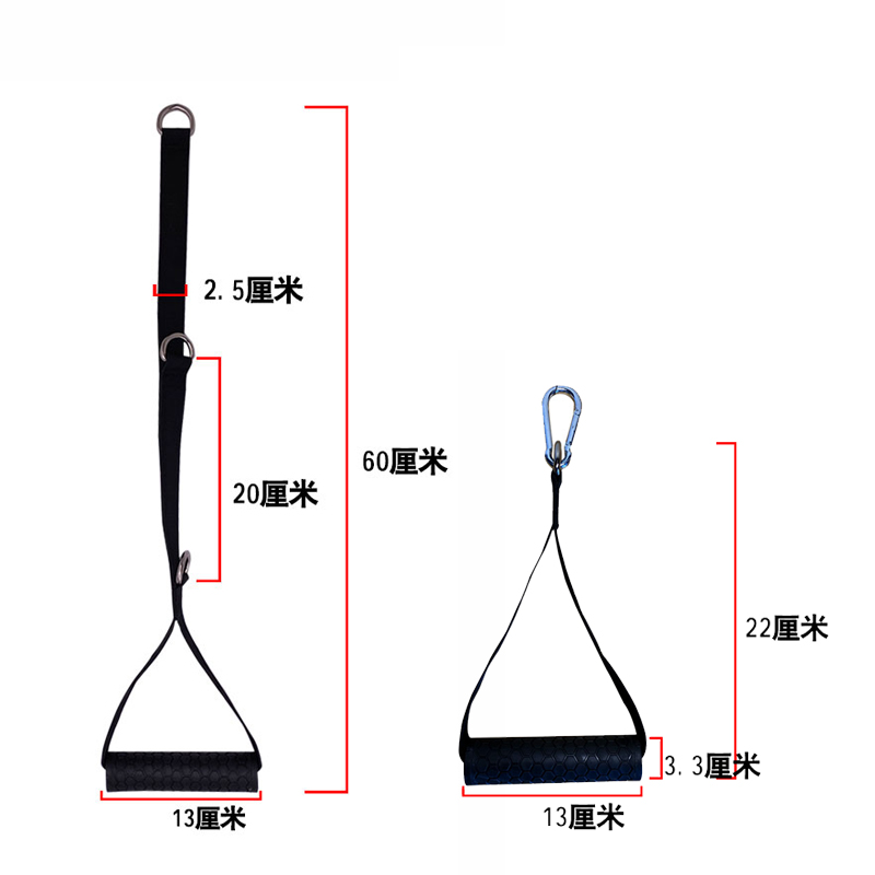 多功能龙门架把手健身飞鸟握把拉手扩胸拉力器高位下拉面拉延长绳 - 图2