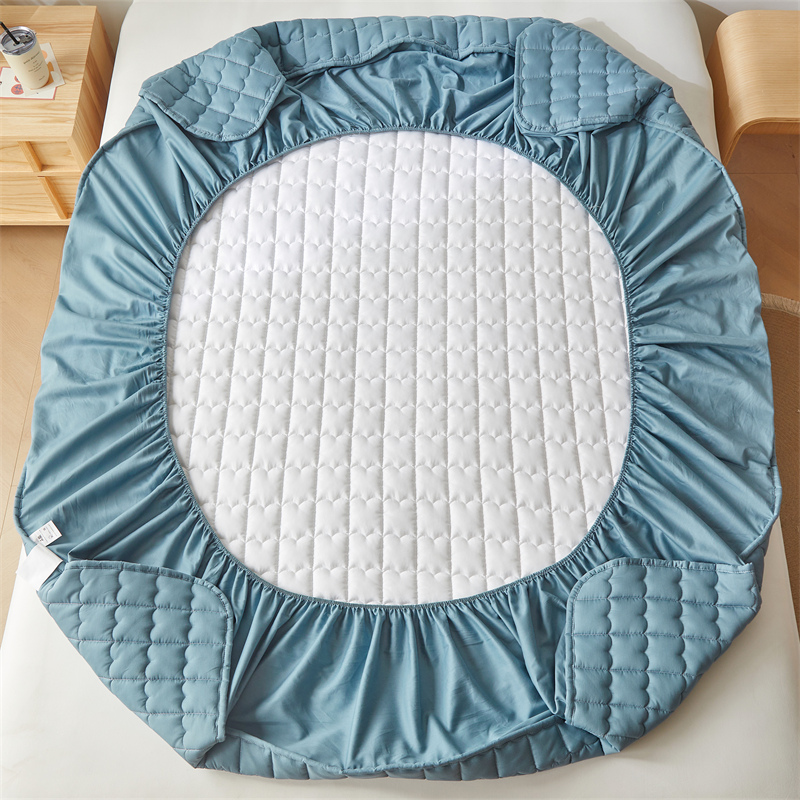 A类全棉夹棉加厚床笠单件席梦思床垫保护罩防滑固定床罩全包床套 - 图2