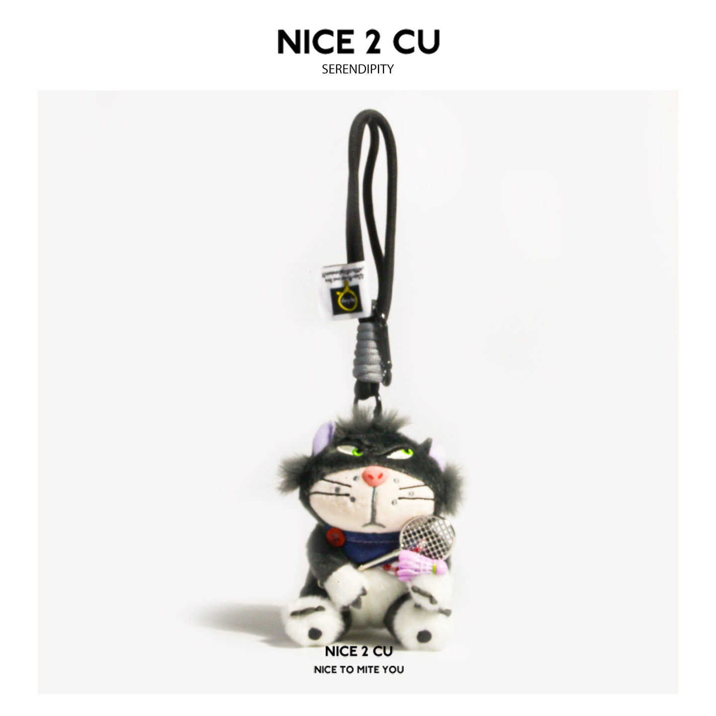 Sporty Tennis Lucifer Cat Plush Doll