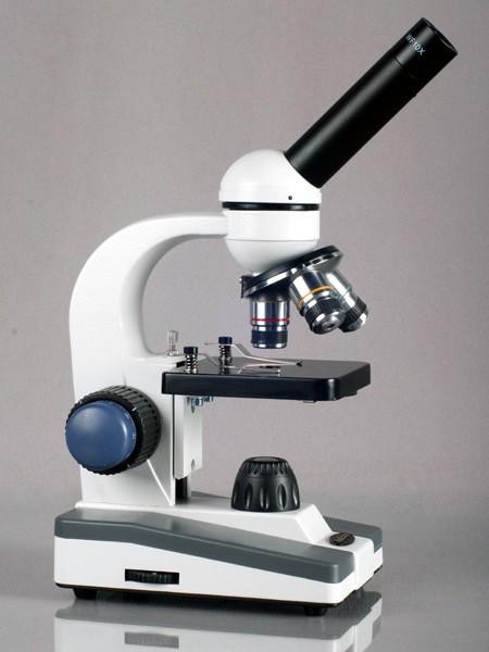 AmScope 40X-800X单目LED学生科学复合生物显微镜+电子目镜
