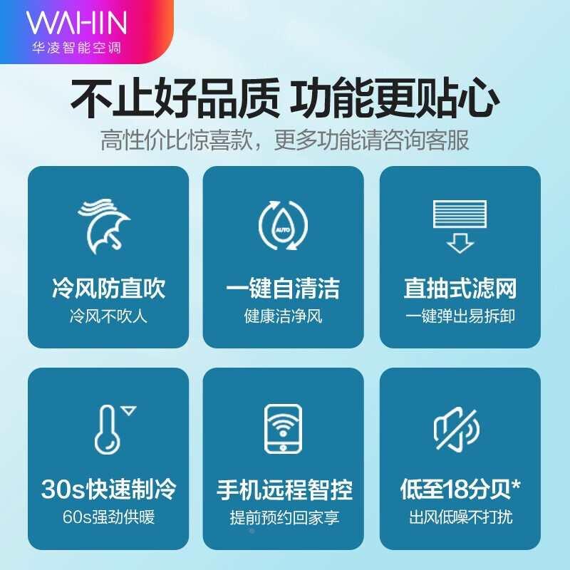 华.凌 KFR-35GW/N8HA1 1.5匹新一级冷暖空调 防直吹卧室挂机 - 图1