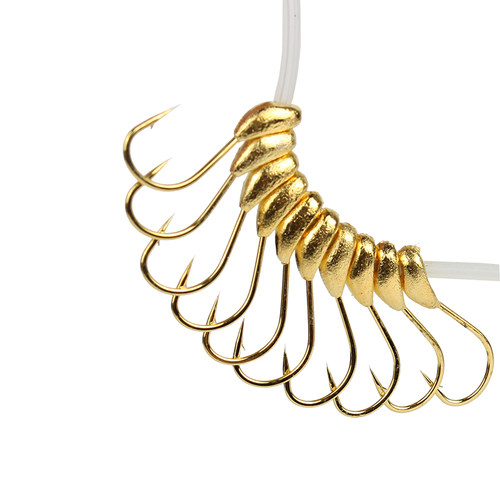 朝天钩金海夕正品小金坨伊豆传统鱼钩进口钩散装手工非铜头朝天钩 - 图3