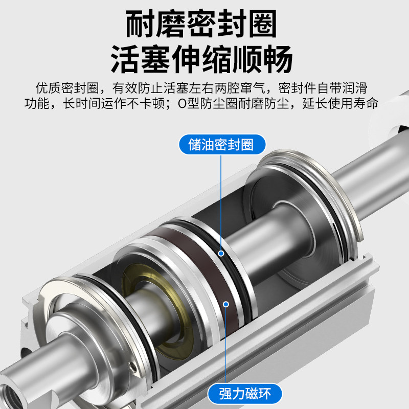 SDAJ薄型气缸小型气动薄型行程可调气缸16/20/25/32/40/6330/50,淘宝优惠券,粉丝福利购,淘宝优惠卷