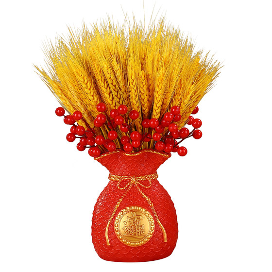 Dried wheat flowers New Year housewarming opening decorations