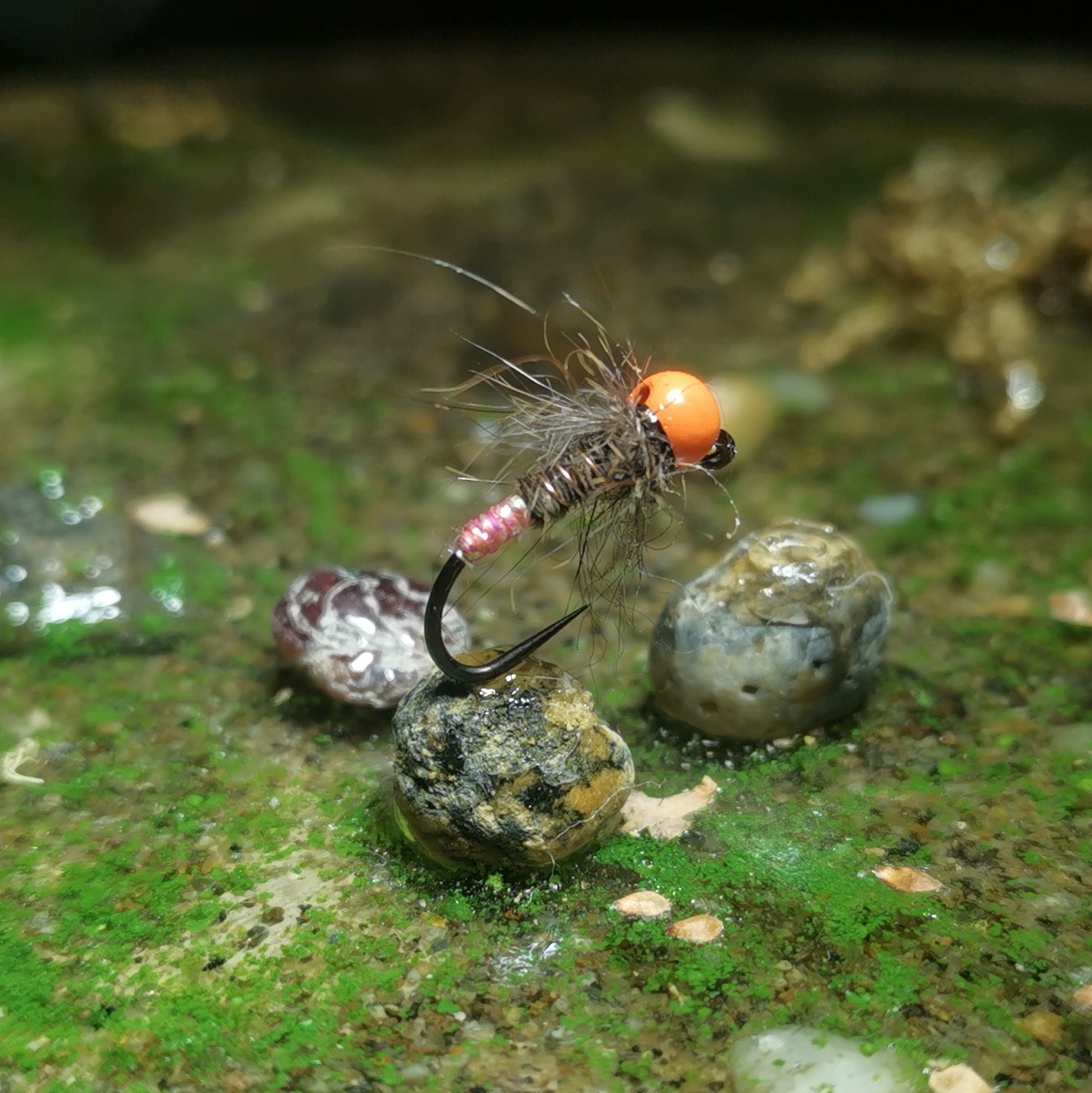 北京路亚钨头jig飞蝇钩飞钓鳟鱼饵马口溪哥套装仿生饵黑坑y138-图1