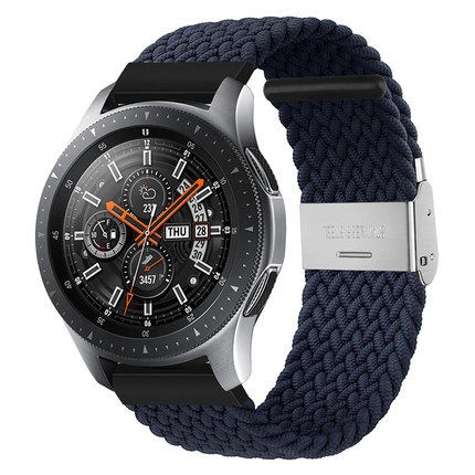 三星Galaxy Watch 4 Classic 42/46/40/44mm尼龙编织手表带 Watch46/42mm active3/2/1 41/45mm s3/弹力表带-图1