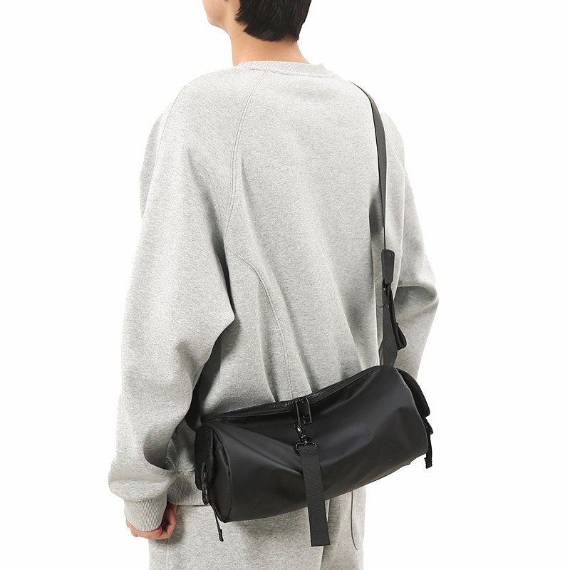 Large capacity waterproof sports backpack crossbody bag cylinder bag
