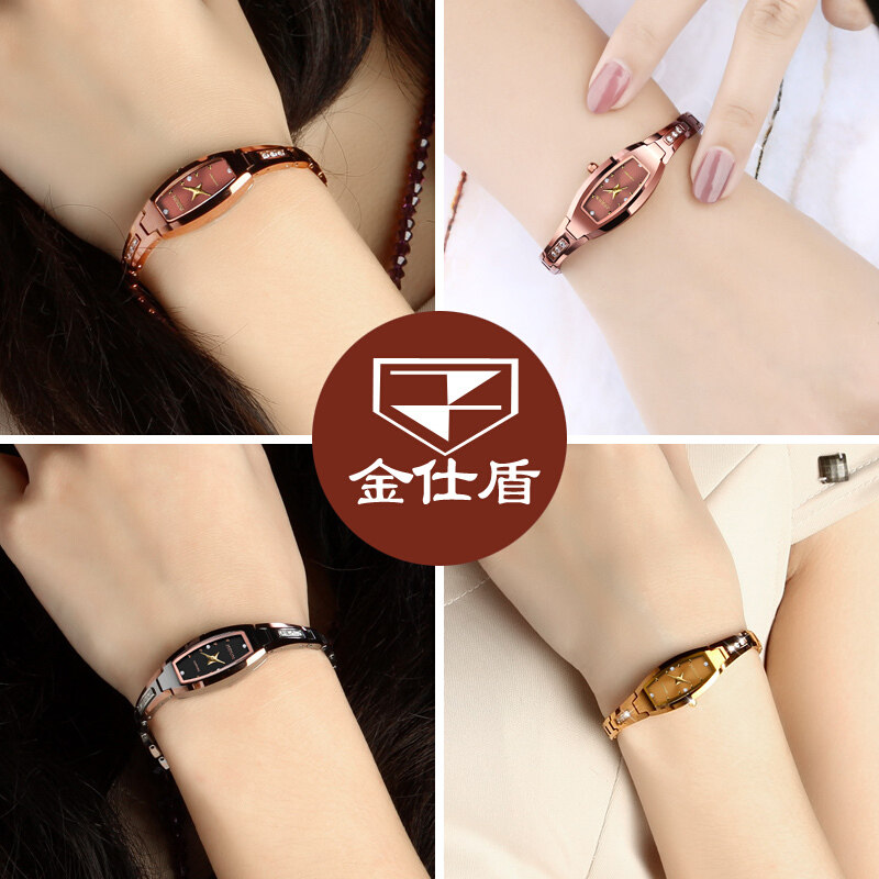 正品金仕盾瑞士女时尚潮流小石英表 金仕盾焰星荣国产腕表