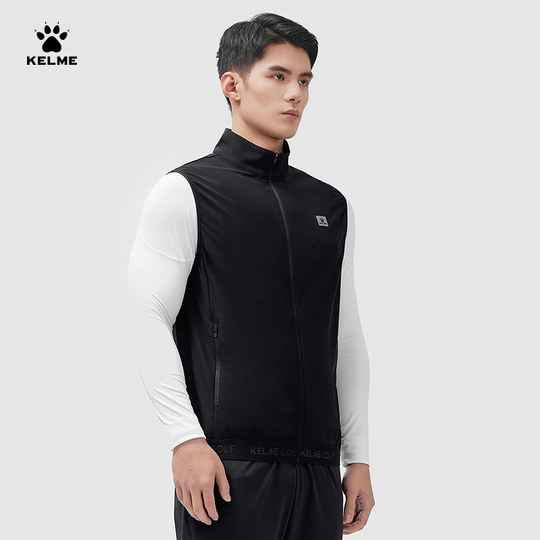 KELME卡尔美高尔夫马甲男士2025夏季新款四面弹休闲运动背心外套