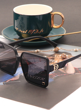 防晒遮阳方形复古偏光太阳镜大脸