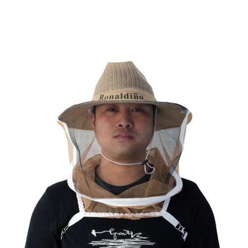 防蜂帽牛仔帽养蜂帽蜜蜂帽编织蜂虫帽遮脸罩面纱头罩防蛰专用工具 - 图3