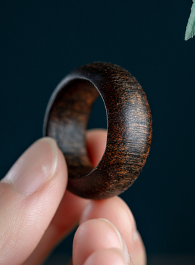 野生沉水老料芽庄黄奇楠沉香扳指