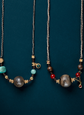 老料文莱沉香生肖本命佛守护吊坠