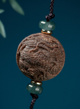 保真天然越南芽庄沉香吊坠挂件女