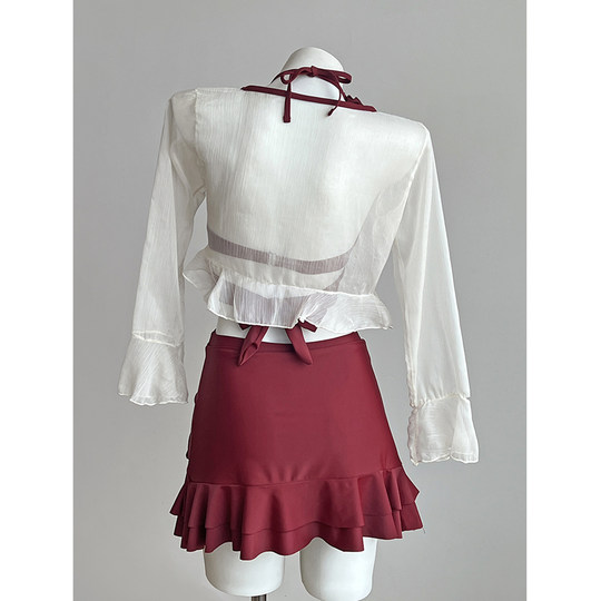 Hochwertiges, dreiteiliges Bikini-Badeanzug-Set für den heißen Urlaub