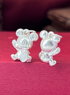 足银999米老鼠云纹隔珠