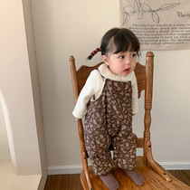 Baby Clothes Autumn Winter Dress Gushed Back With Pants Suit Women Baby Pants Winter Super Cute Princess Khacoat Two Sets