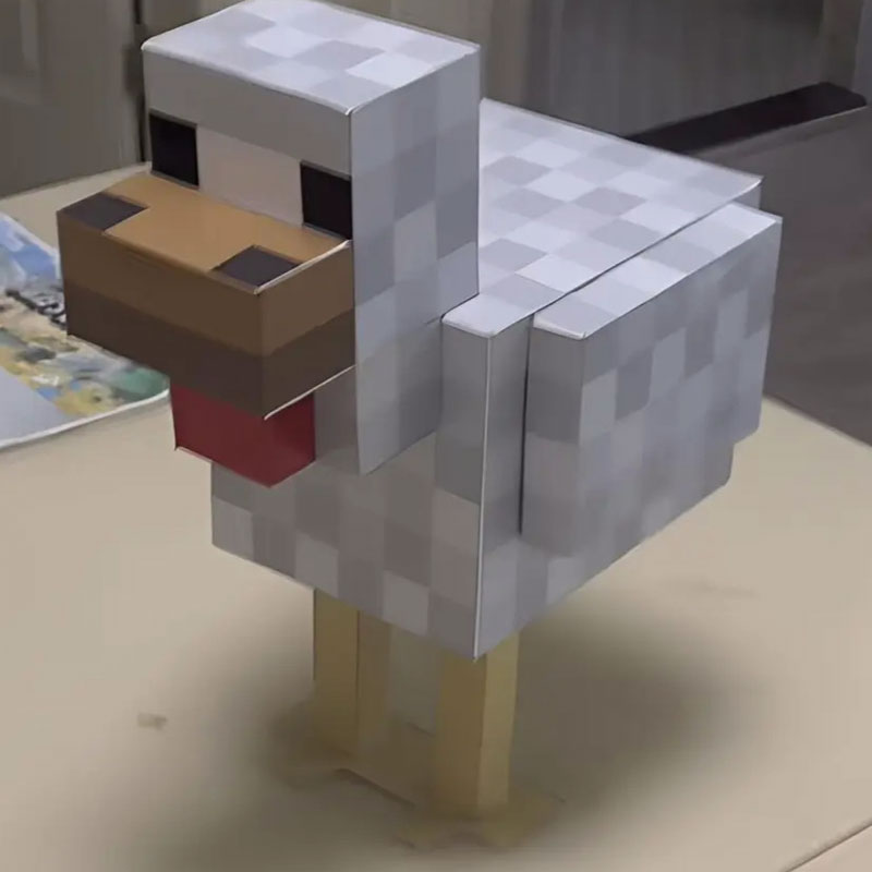 我的世界狗纸模模型狼纸模型mc宠物周边纸狗minecraft纸片手机-图2