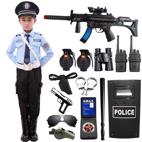 儿童警服警察服警装小军人衣服男童角色扮演小交警幼儿园演出 - 图2