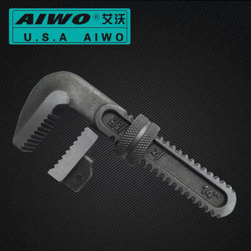 加长勾头 加重管钳配件零件 底牙板螺母管子钳工具牙块7字头 - 图0