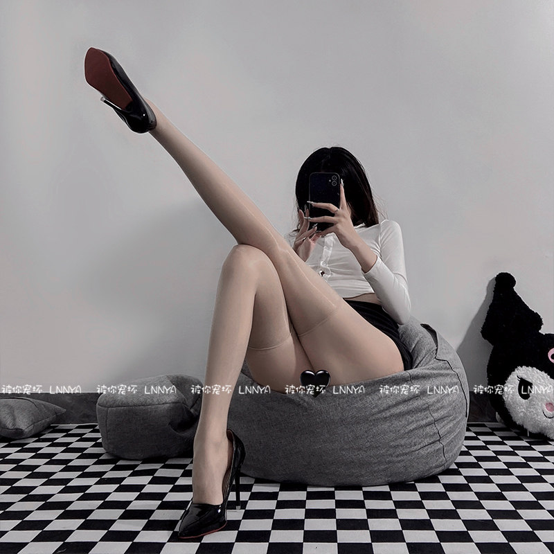 被你宠坏：5d性感马油光丝袜女无边黑灰色纯欲肉色超薄款油亮过膝,淘宝优惠券,粉丝福利购,淘宝优惠卷