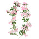 Simulated cherry blossom flower rattan air conditioning duct interior decoration