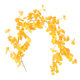 Ginkgo leaf yellow twine water pipe plant fake leaves