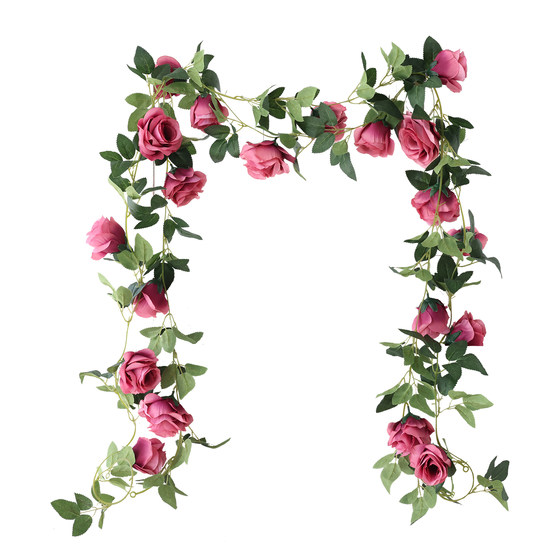 Butterfly wrapped around air conditioning water pipe plastic simulation rose
