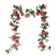 Butterfly wrapped around air conditioning water pipe plastic simulation rose
