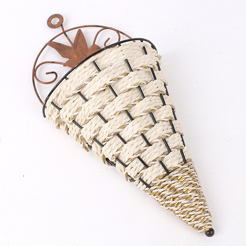 田园壁挂花篮藤编吊篮花盆墙面室内家居装饰花器插花手工草编织篮,淘宝优惠券,粉丝福利购,淘宝优惠卷