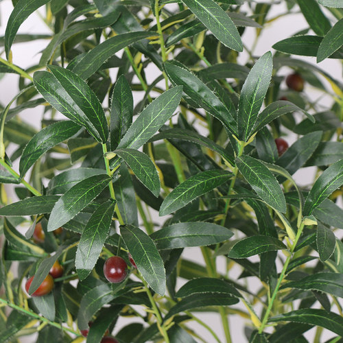 仿真橄榄枝橄榄叶仿真植物绿叶高杆假花家居花材装饰婚庆插花道具 - 图2