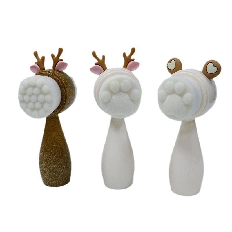 新款便携可爱猫爪双面洁面刷洗脸刷超软毛硅胶洁面仪清洁面部刷子,淘宝优惠券,粉丝福利购,淘宝优惠卷